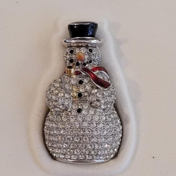 Estee Lauder Limited Edition Collector Item - Snowman Solid Perfume Compact - Picture 3 of 11